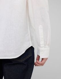 Chemise manches longues viscose lin