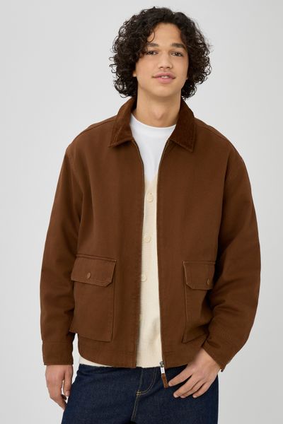 Veste zippée col velours