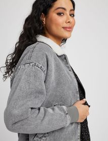 Blouson en jean sherpa