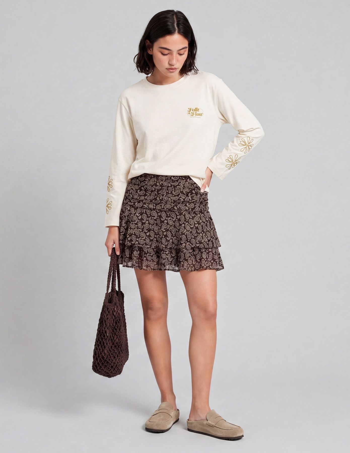 Jupe short imprim&eacute;e