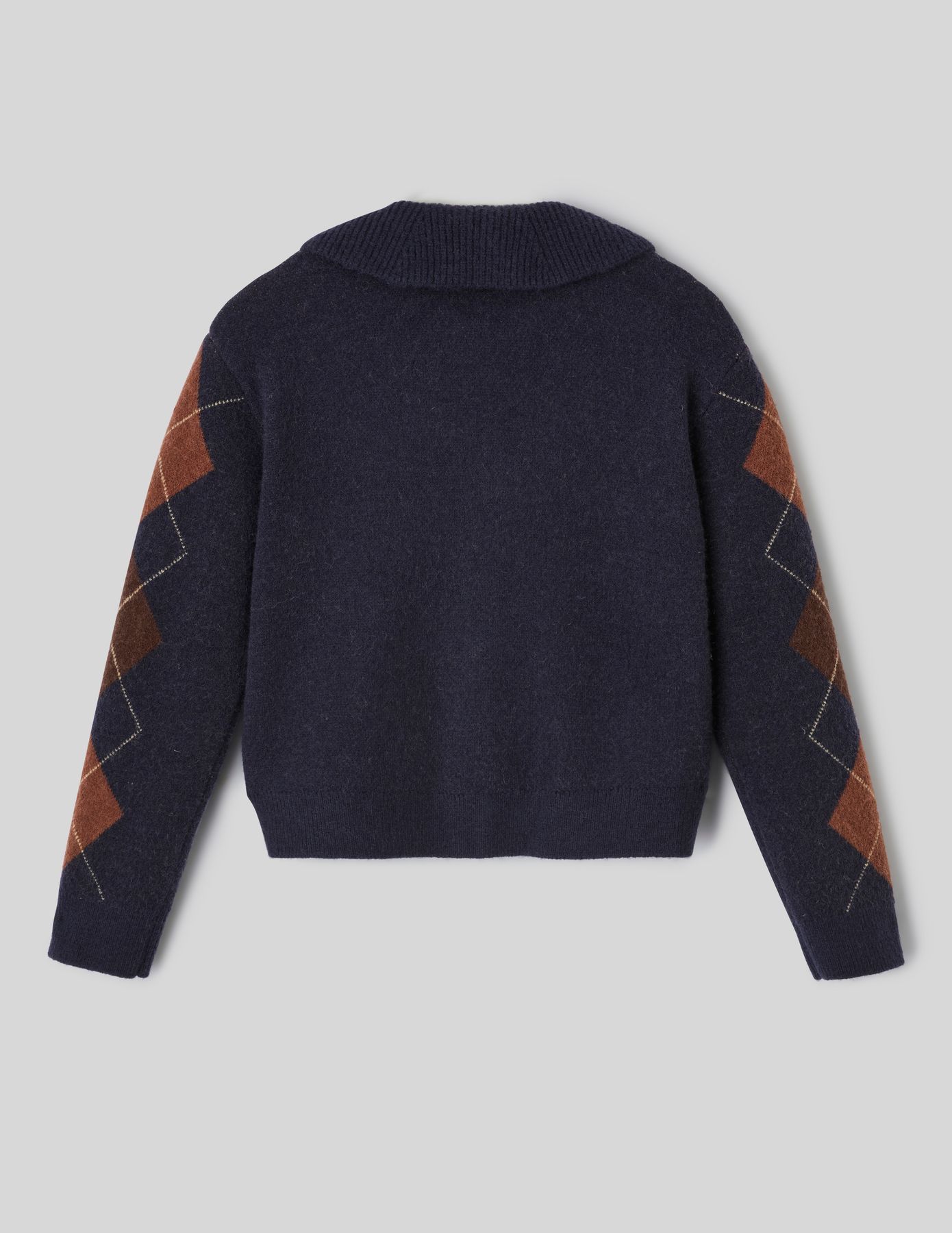 Cardigan jacquard boutonn&eacute;