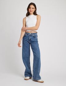 Jean wide leg taille standard