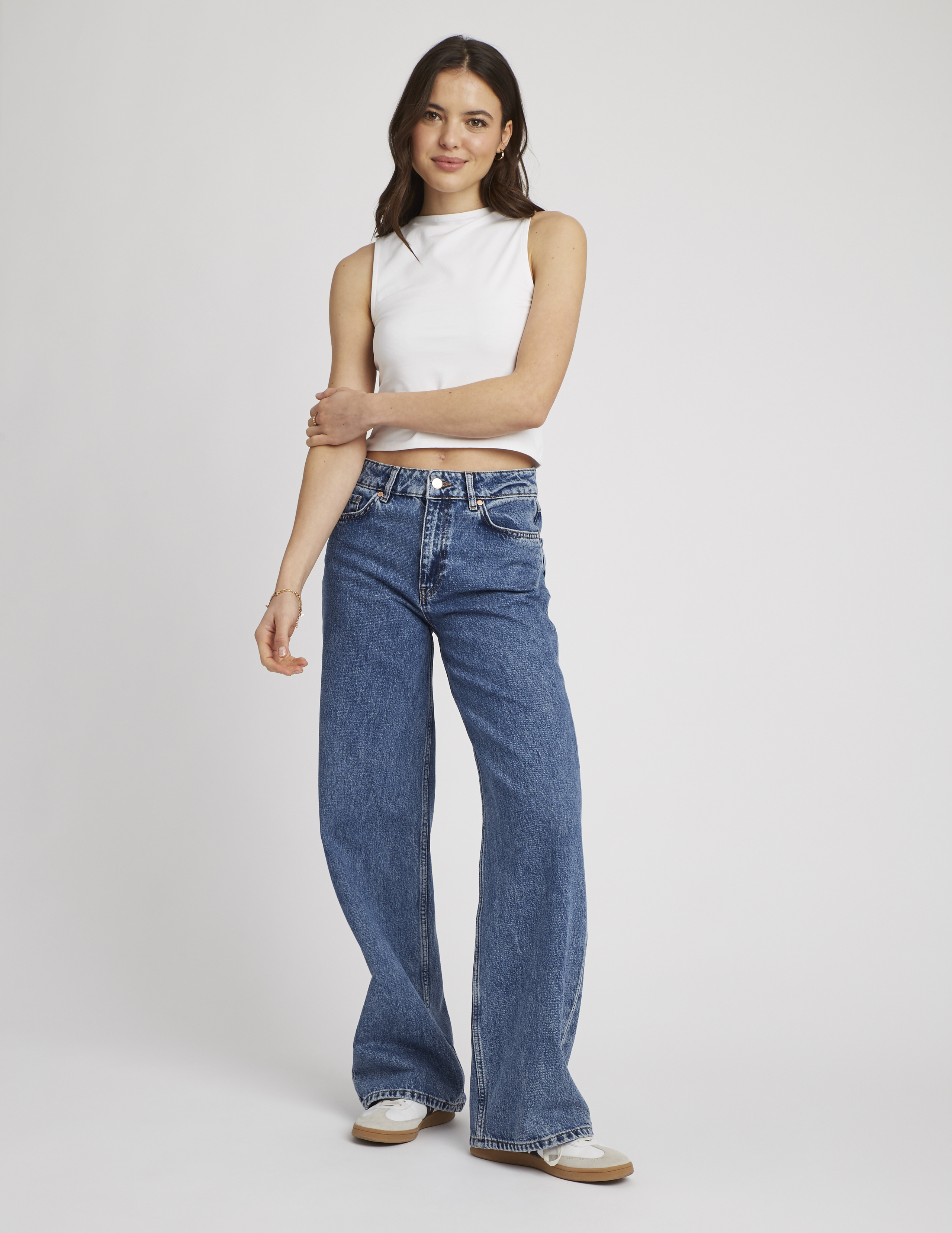 Jean wide leg taille standard