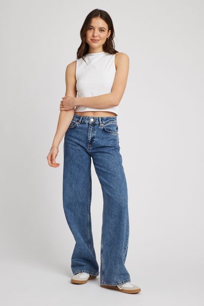 Jean wide leg taille standard