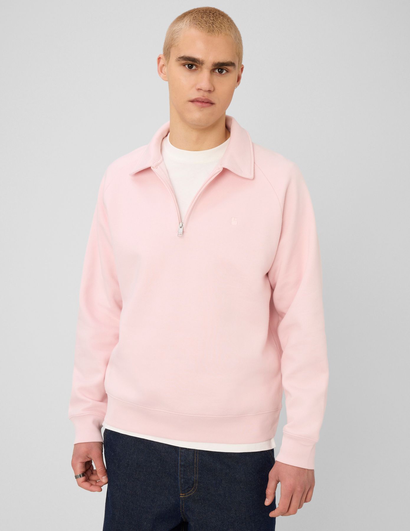 Sweat col polo zipp&eacute;