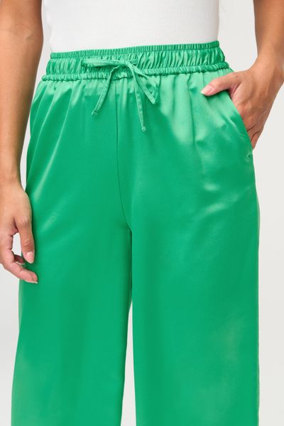 Pantalon satin taille élastiquée