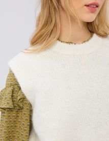 Pull sans manches uni