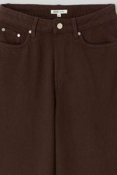 Jean wide leg marron