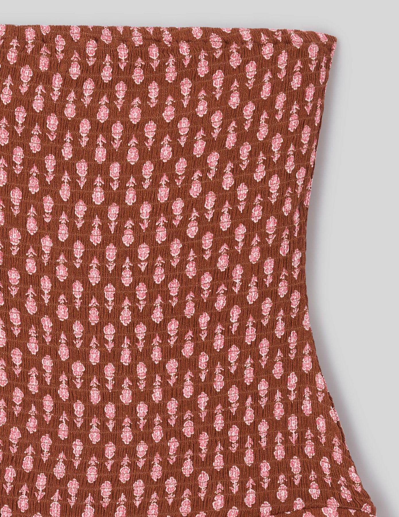 Robe courte imprim&eacute;e bustier