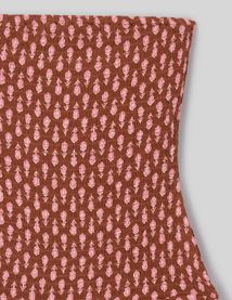 Robe courte imprim&eacute;e bustier