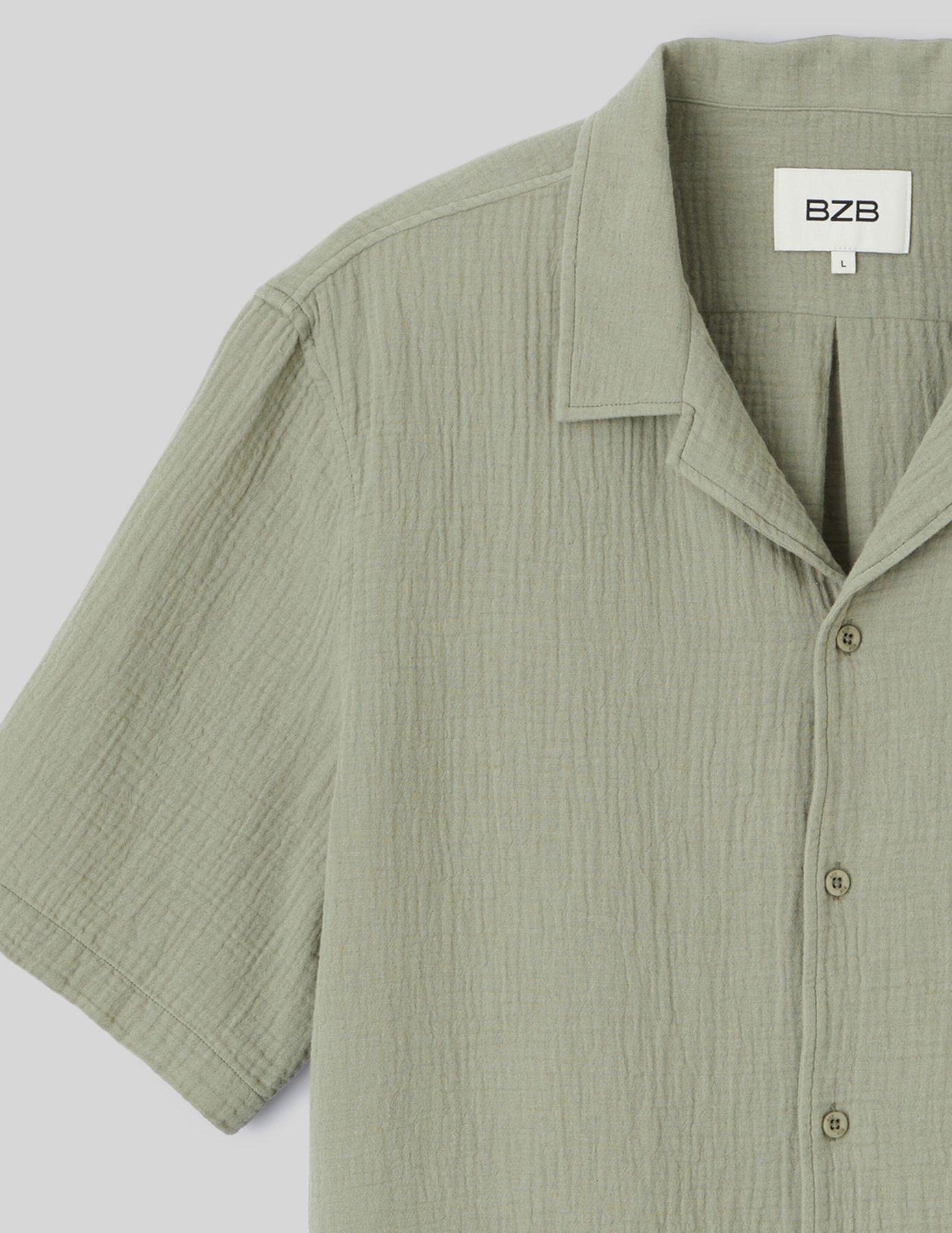 Chemise manches courtes gaze de coton