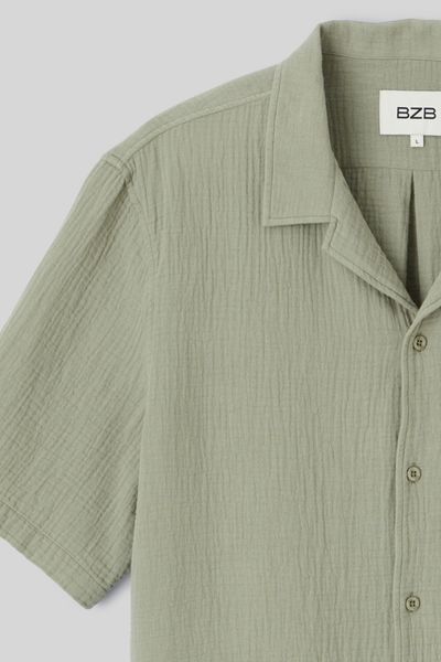 Chemise manches courtes gaze de coton