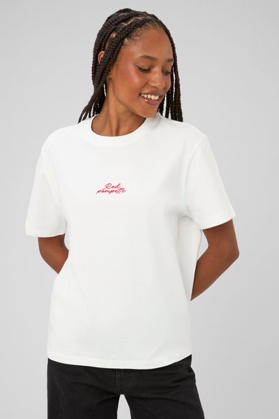 T-shirt broderie poitrine