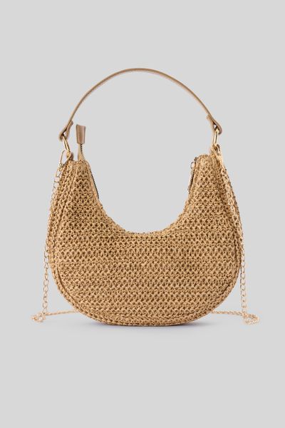 Sac demi-lune en paille