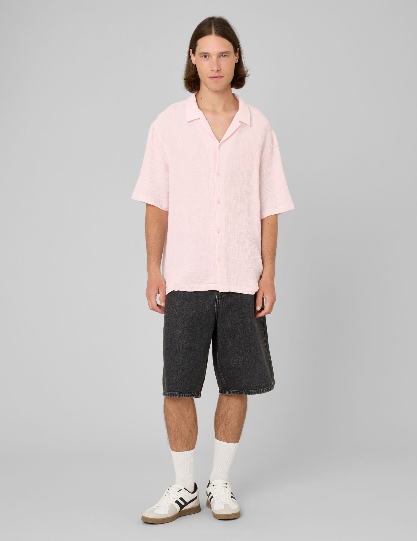 Chemise manches courtes gaze de coton