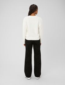 Pantalon imprim&eacute; coupe droite