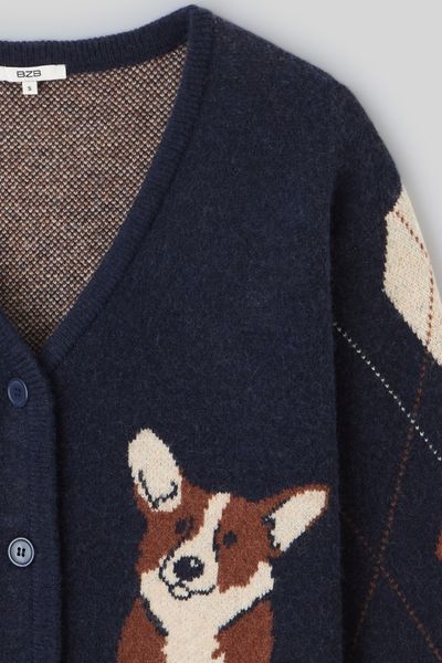 Gilet jacquard chien