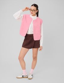 Jupe short su&eacute;dine