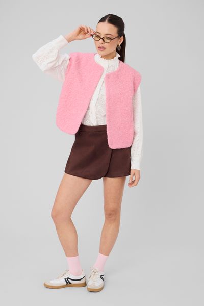 Jupe short su&eacute;dine