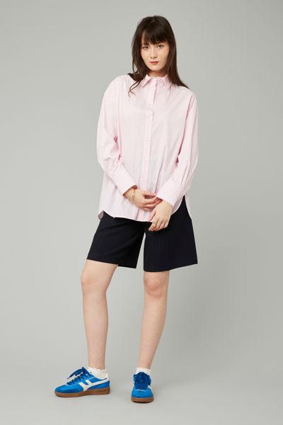 Chemise en popeline rayée
