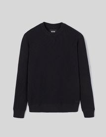 Pull col rond maille côtelée