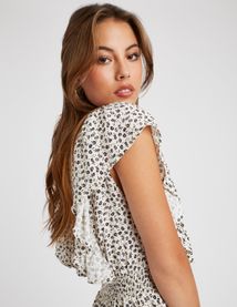 Robe courte imprim&eacute;e