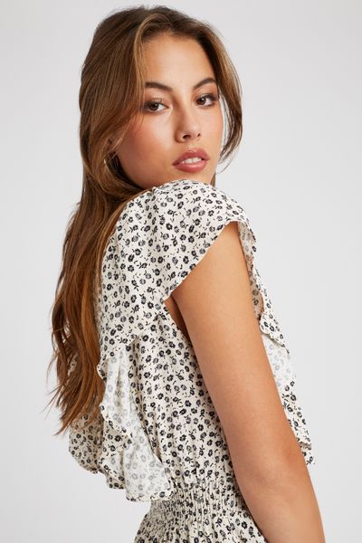 Robe courte imprim&eacute;e