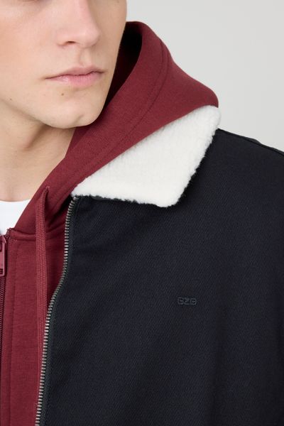 Blouson zippé col sherpa