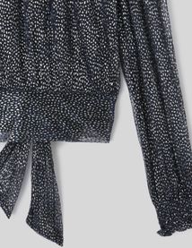 Blouse imprim&eacute;e paillet&eacute;e