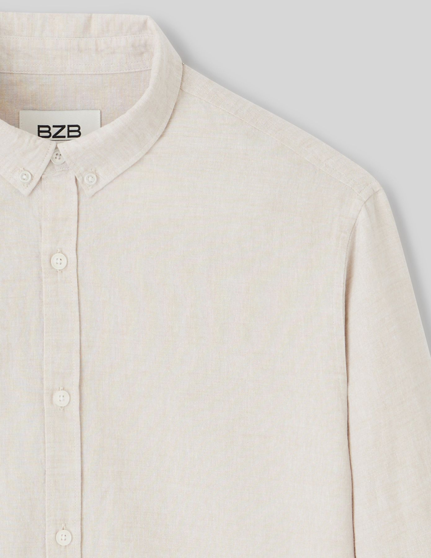 Chemise coton lin unie