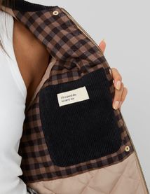 Veste avec col velours côtelé