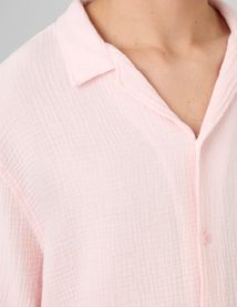 Chemise manches courtes gaze de coton