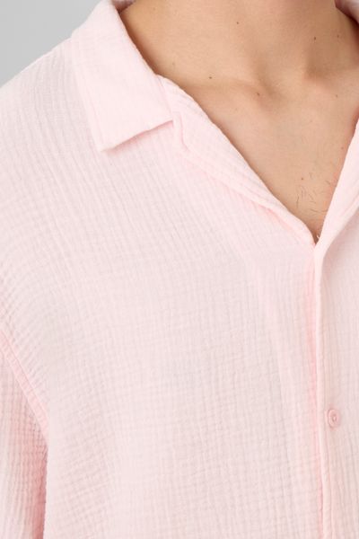 Chemise manches courtes gaze de coton