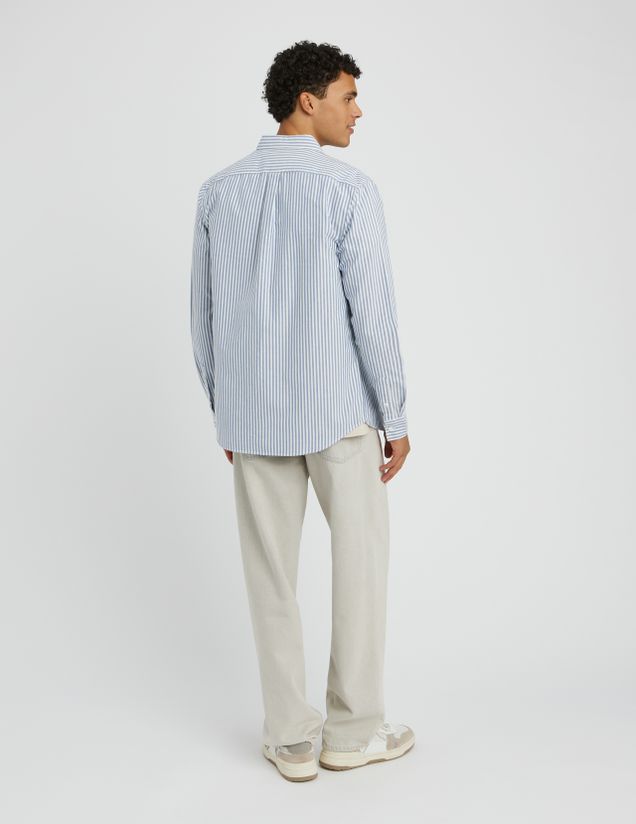 Chemise rayée droite