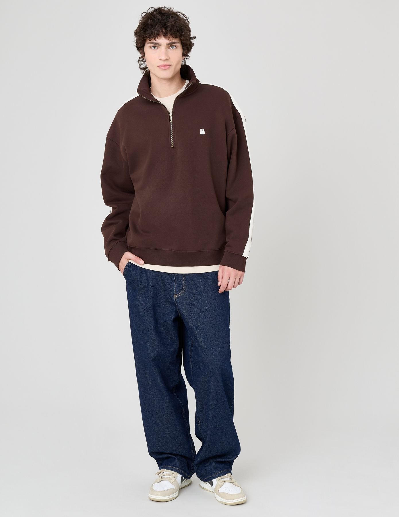 Sweat col montant à bande