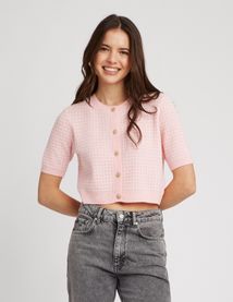 Gilet manches courtes fantaisie