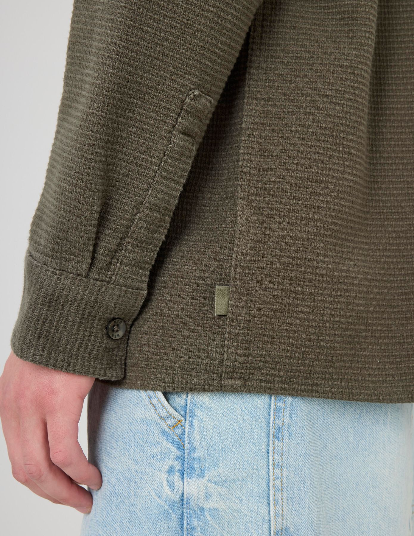 Surchemise textur&eacute;e unie