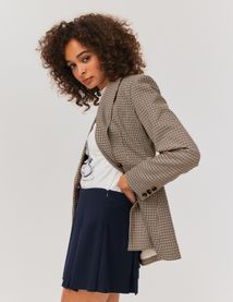 Veste blazer carreaux polyester recyclé