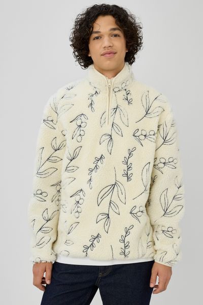 Sweat sherpa brodée