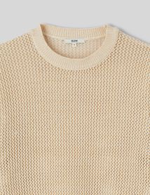Pull en crochet avec fil pailleté