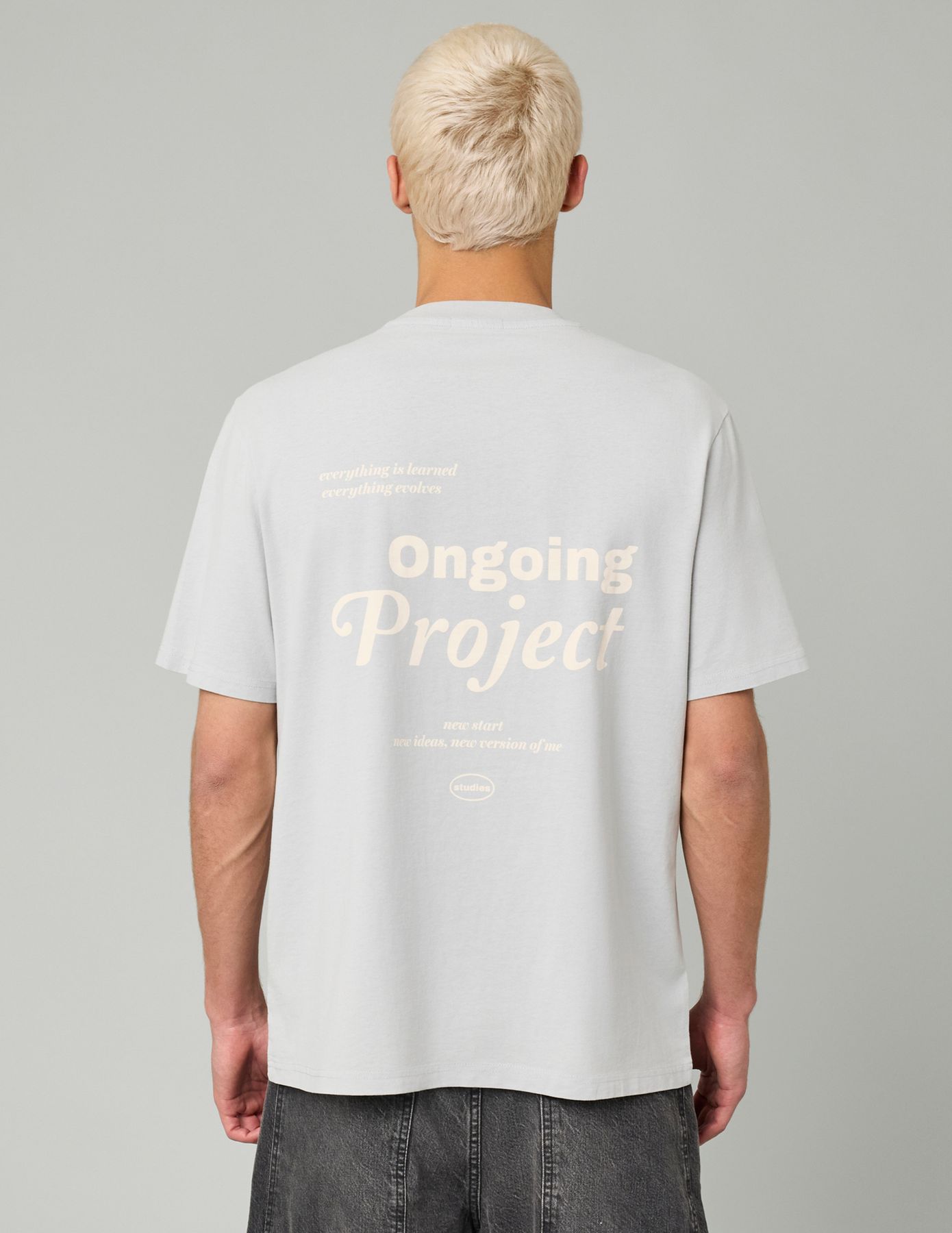 T-shirt garment dye imprimé