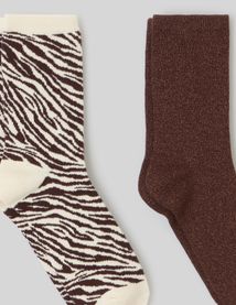 Lot de 2 paires de chaussettes fantaisie