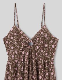 Robe longue imprim&eacute;e