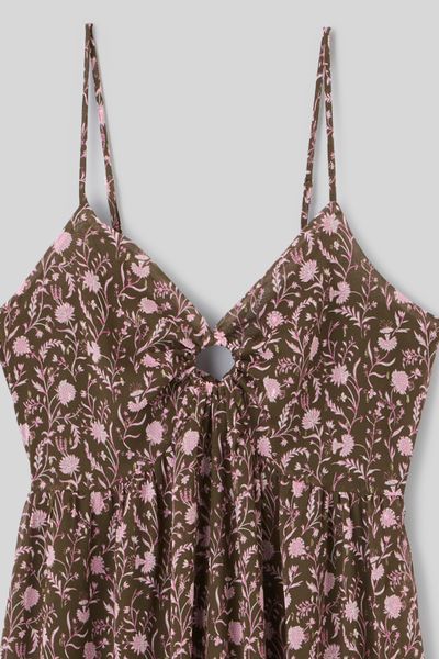 Robe longue imprim&eacute;e