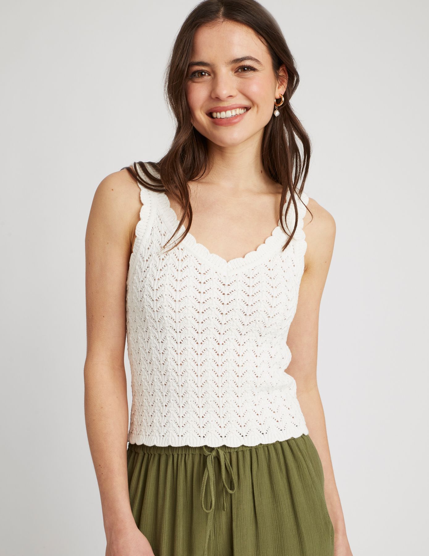 Débardeur ajouré en crochet