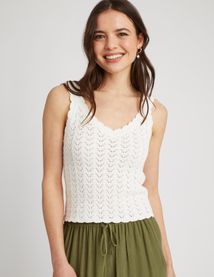 Débardeur ajouré en crochet