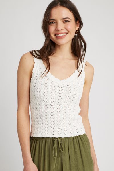 Débardeur ajouré en crochet