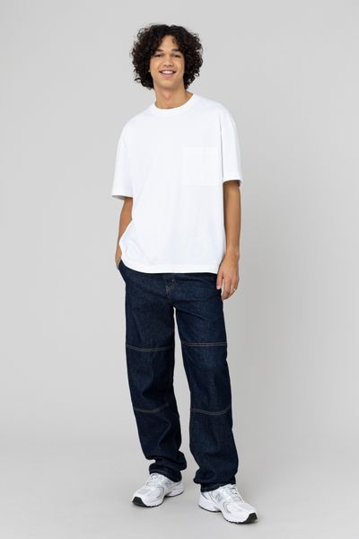 Jean loose à découpes