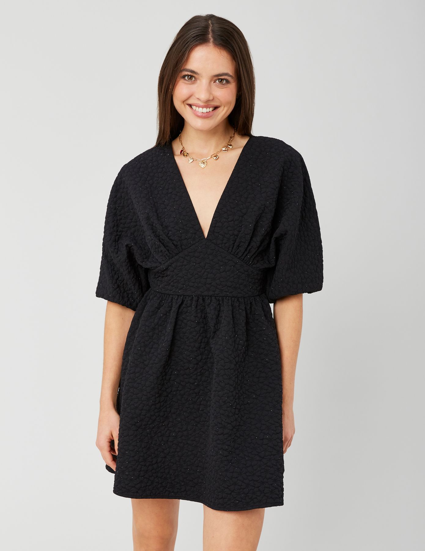 Robe courte jacquard