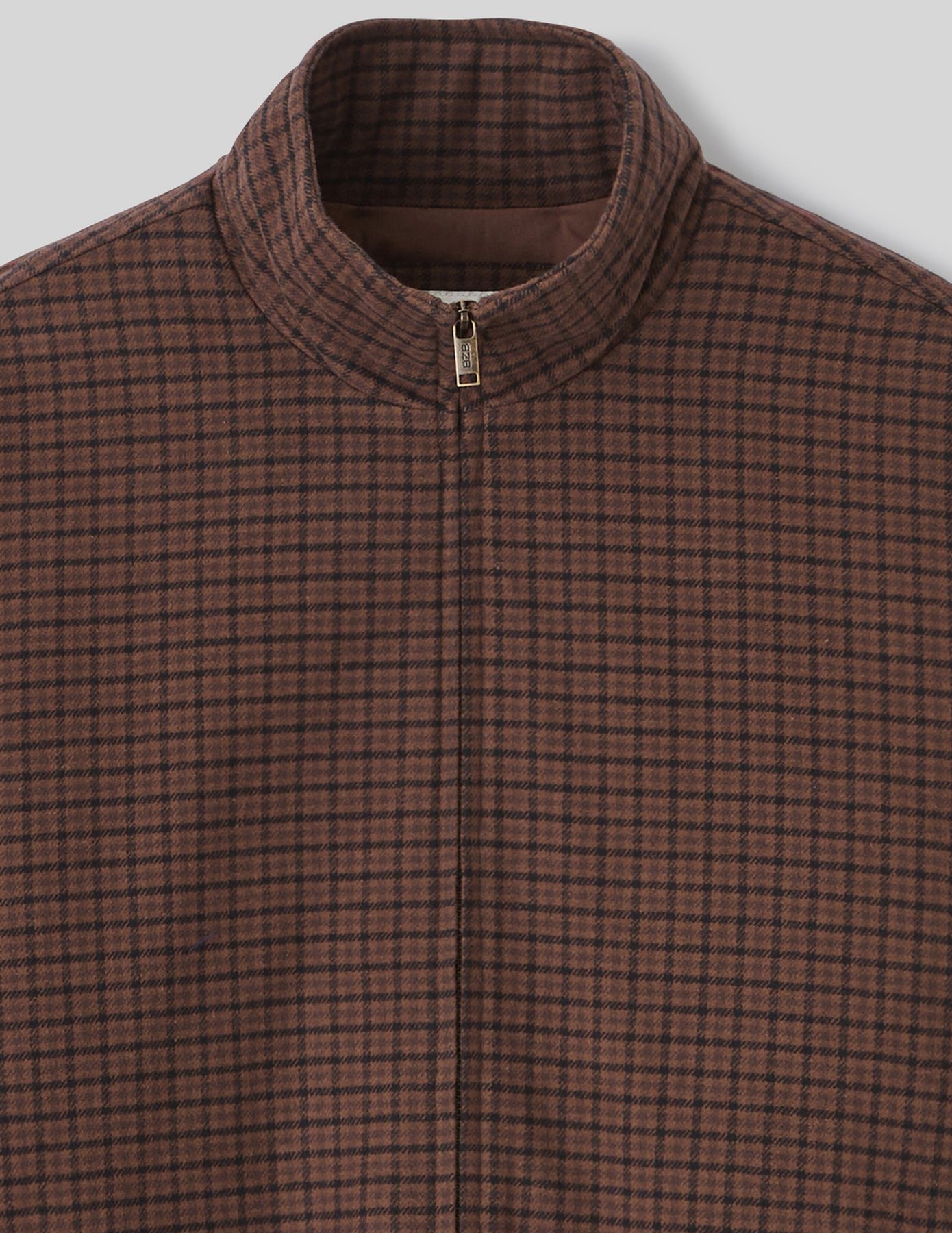 Blouson zippé à carreaux